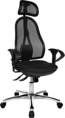 Produktbild von Topstar Profi Chefsessel OPEN POINT SY SOMO Ergonomischer Bürostuhl mit Armlehnen (höhenverstellbar) Stoff / Netzstoff Drehstuhl für Büro, Zuhause