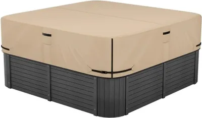 Obrázok produktu pre Kryt na vírivku vodotesný hnedý - Prachový kryt 2285x2285x508mm - Ochranný kryt na vírivku
