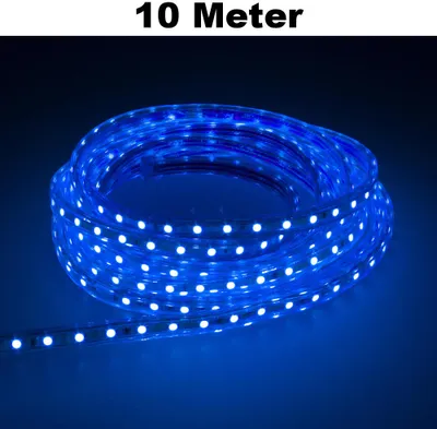 Produktbild von Leuchtstreifen SMD2835 60 LED/Meter LED Strip Stripe Lichtleiste Lichterkette Lichtband Lichtstreifen Band Blau 10 Meter Länge Komplett Set