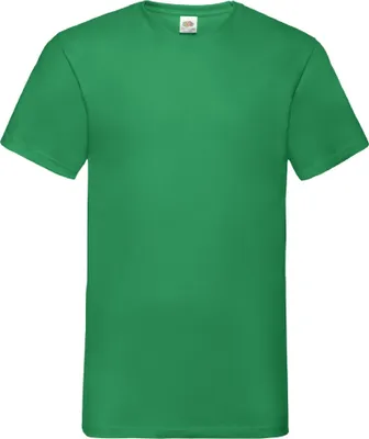 Image de Fruit Of The Loom T-shirt Valueweight col en V pour homme, manches courtes BC338 (L) (Vert Kelly)