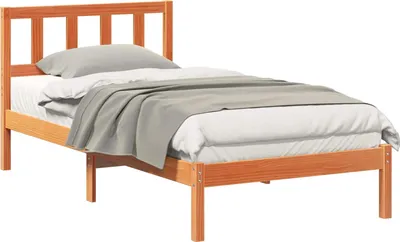 Produktbild von vidaXL Bettrahmen Wachsbraun 80 x 200 cm Massives Kiefernholz