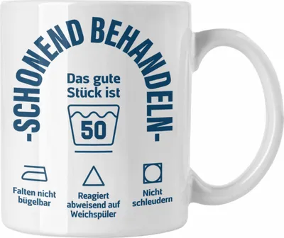 Produktbild von Trendation - 50. Geburtstag Geschenkidee Frau Frauen Männer Mann Tasse mit Sprüch 50er Geburtstag (Weiß)