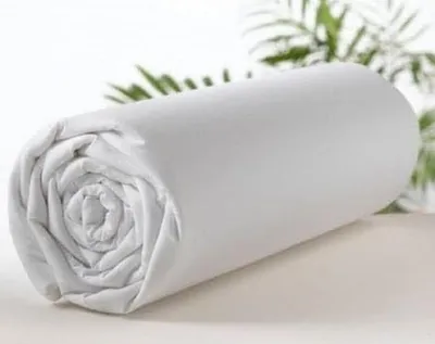 Produktbild von Solidchoice – Weißes Bettlaken, 160 x 200 cm, aus 100% Baumwolle, mit 25 cm hohem Eckenbereich