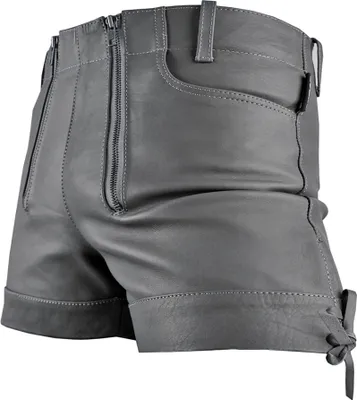 Produktbild von Bockle® Gray Pants Bockle® Cracker Pants Lederhose Leder Jeans Graue Shorts Pants kurze Lederhose, W32/L30