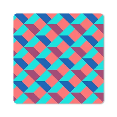 Produktbild von MuchoWow® Mauspad Mousepad Blöcke - Muster - 3D 20x20 cm - Mousepads - Maus Mat - Pad - Mausunterlage - Desk Mat - Bureauartikeln