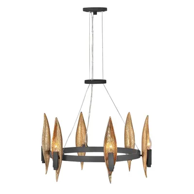 Immagine prodotto di Elstead Willow lampadario a 6 luci E14 nero con oro
