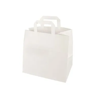 Produktbild von Tragetaschen, Papier 25 cm x 26 cm x 17 cm weiss mit Tragegriff
