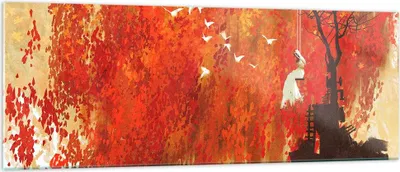 Produktbild von Bilder auf glas - Frau Abstraktion - 140x50cm - Glasbilder - Wandbilder - Kunstdruck - zum Aufhängen bereit - Wanddekoration aus Glas - Glas Bilder - Wandbild auf Glas - Einteilig - GAB140x50-3836