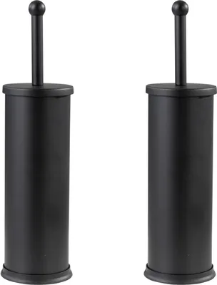 Produktbild von WC-Garnituren - H 39,5 cm - Edelstahl - Schwarz - 2er Set