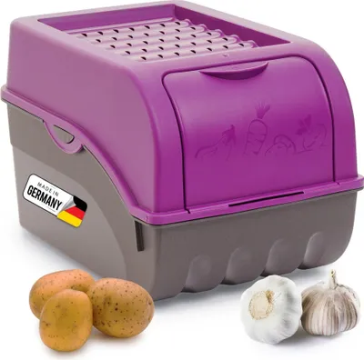 Produktbild von Novaliv Gemüseboxen Kartoffelboxen Vorratsbehälter 3,5l bis 9l (Lila, 1x 5l)