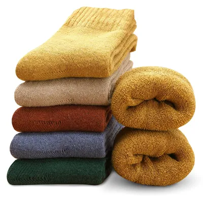 Produktbild von MOSOTECH Thermosocken Damen Socken 5 Paar Warme Dicke Wintersocken