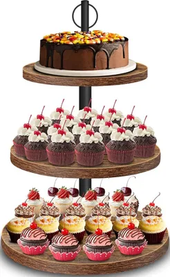 3-stöckiger Holz-Cupcake-Ständer für 24 Cupcakes