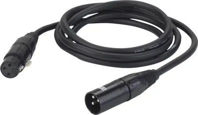 Image de Câble DMX - XLR femelle (3 pôles) / XLR mâle (3 pôles) - 110 Ohm - 0,75m