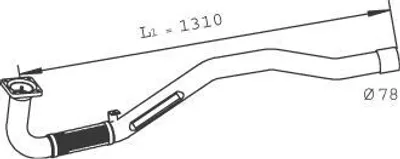 Immagine prodotto di Tubo di scarico DINEX Tubo di scarico per IVECO EUROCARGO I-III anteriore 29174