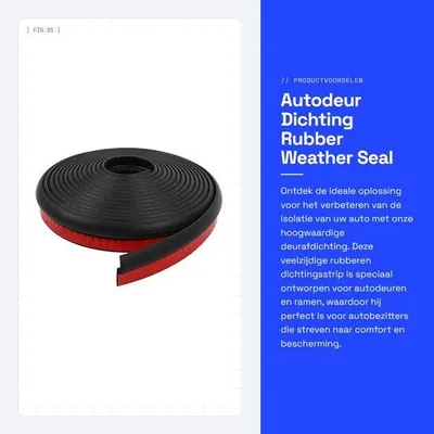Obrázok produktu pre Tesnenie dverí automobilu - 4 metre - Univerzálna samolepiaca páska - Ochrana proti vetru a hluku - Vhodné pre automobily