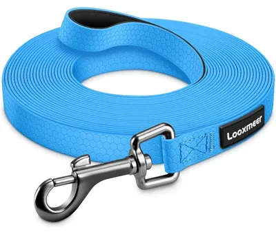 Productafbeelding van Hondenlijn, waterdicht, Biothane, 3-30 meter, neonblauw