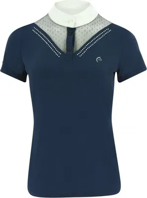Image de Ekkia EQUITHÈME Dovil Polo, chemise de compétition, bleu marine, taille:S