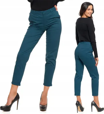 Obrázek produktu pro Dámské elegantní chino kalhoty s páskem bavlněné MORAJ r. 38
