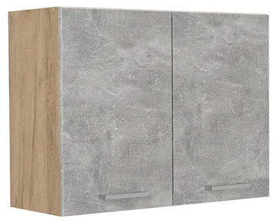 Zdjęcie produktu dla Szklana szafka kuchenna Vicco R-Line Beton/Dąb goldkraft 80 cm, Model 71474