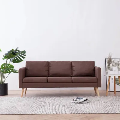 Produktbild von CLORIS 3-Sitzer-Sofa Stoff Braun - Ecksofas LL0000040928