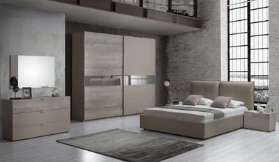 Produktbild von Schlafzimmer Agata modern in grau buche Set