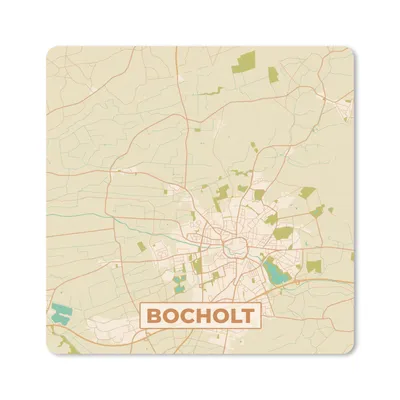 Produktbild von MuchoWow® Mauspad Mousepad Karte - Bocholt - Stadtplan - Vintage - Karte 20x20 cm - Mousepads - Maus Mat - Pad - Mausunterlage - Desk Mat - Bureauartikeln