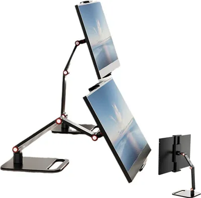 Produktbild von Monitor Halterung für 12-17.3 Zoll Bildschirme, Schreibtischhalterung Metallständer 16 Zoll Universal erweiterbar Display Basis 12,9 Zoll Tablet Stand