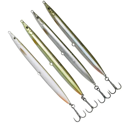 Produktbild von 4 Savage Gear Sandeel Pencil 12,5cm 19g Meerforellenblinker Set
