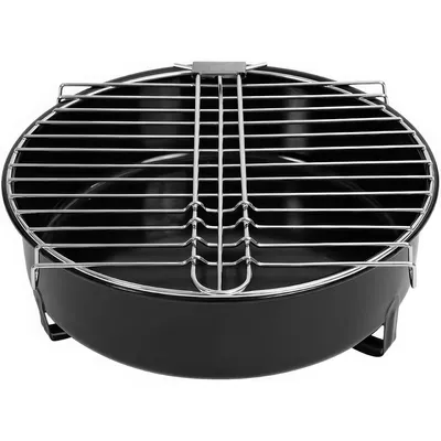 Produktbild von Kleiner Tisch-Holzkohlegrill, Ø 25,5 cm, koreanischer Mini-Grill, tragbarer Mini-Holzkohlegrill für Camping, Grillen, Picknick, Strand und Partys