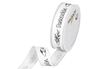 Produktbild von Geschenkband "Dankeschön" weiß