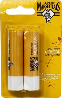 Produktbild von Le Petit Marseillais Lippenpflege Shea Mandel Argan 2 x 4,9 g – Intensive Feuchtigkeit