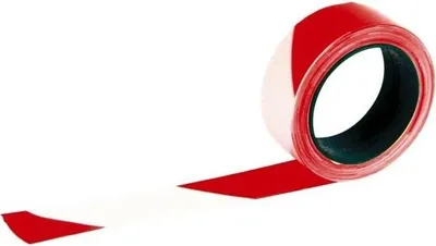 Produktbild von Rubaplast (Maß: 50 mm x 500 m, Bezeichnung: Rot und Weiß Surflasque)