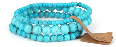 Produktbild von Armband Perlenarmband Türkis-Armband - Elastisch - 3 Stück - 3 Größen