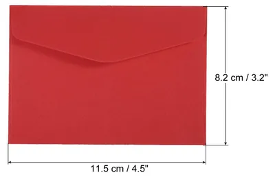 Produktbild von 24Pack Mini Briefumschl?ge Geschenkkarte Umschlag fš¹r Gru?karte Hochzeit Rot
