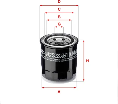 Produktbild von Ölfilter SOFIMA S 3583 R Anschraubfilter für HYUNDAI Tucson (TL, TLE) für KIA SPORTAGE (SL)