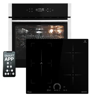 Produktbild von Herdset: 60cm Einbaubackofen EB8313HC + 60cm Induktionskochfeld IH85901FZ | Pizzafunktion | Grill | Umluft | Heißluft | Automatik-Timer | 2-fach Wärmeschutzverglasung | SET8313HCIH592FZ