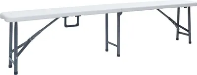 Immagine prodotto di Panchine da Giardino Pieghevoli 2 pz 180 cm in HDPE Bianche