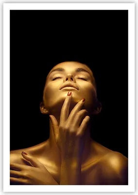 Produktbild von Poster - Poster ohne Rahmen - Gold Frau Stück - 70x100 cm - Wand Bild - Wanddeko - Wandbilder - Kunstposter - Wandposter - Bilder - Kunstdruck - Wanddekoration - Wandbild - P2XPA70x100-4573