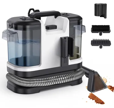 Image de Aspirateur-nettoyeur - Nettoyeur pratique pour tapis et tissus d'ameublement - Puissance d'aspiration de 12 kPa - 500 W - Nettoyage à sec et humide - Réservoir d'eau propre de 1,8 l - 220–240 V (UE) - Blanc
