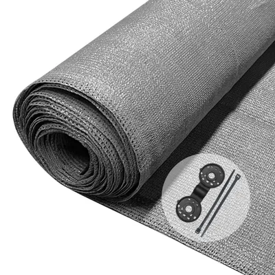 Obrázok produktu pre VOUNOT® plotová sieť 1,8 × 10 m, plotová sieť 150 g/m² HDPE, sivá