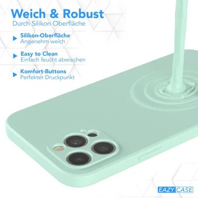 Produktbild von EAZY CASE - TPU Hülle für Apple iPhone 12 Pro Max, TPU Case stoßfeste Handyhülle, weiches Cover mit Kameraschutz, Silikonhülle in Grün