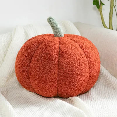 Produktbild von 1 Stuck Kürbis-Dekokissen für Zuhause, Kindergartenfotografie, Halloween, dekoratives Kissen, rot, 35 cm,