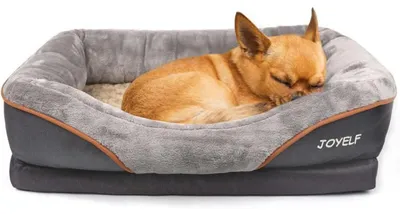 Produktbild von Hundebett Memory Foam orthopädisch mit abnehmbarem Bezug L 68 x B 50 x H 15 cm