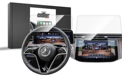 Produktbild von Keramische Autodisplayfolie 2in1 für Mercedes E-Klasse W214 Widescreen (2023-2025), Grizz Protector