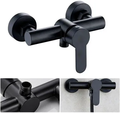 Produktbild von 304 Stahl Dusenkopf - Badewanne warme und kalte Dusenarm - schwarz