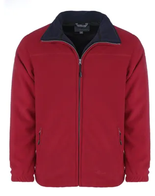 Produktbild von Blue Wave Herren Fleecejacke Knut mit Futter - Strickfleecejacke mit Stehkragen und Reißverschluss in Rot Größe 8XL