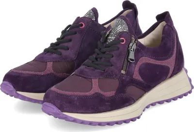 Produktbild von Waldläufer Low Sneaker Damen Leder & Textil Lila Größe: 61/2