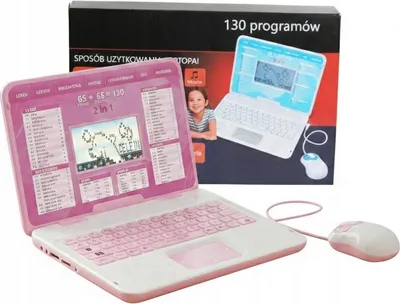 Zdjęcie produktu dla Laptop Edukacyjny POLSKO-ANGIELSKI Dla Dzieci Nauka Wyrazy Liczenie 130 pr.