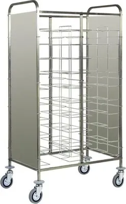 Produktbild von KBS Abräumwagen für 20 Tabletts oder GN Tabletts mit Seitenwand 950x620x1750 mm