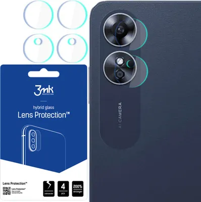 Produktbild von 3mk Hybridglas Lens Protection für Oppo A17 Kamera Objektiv Kameralinse 0,16mm 6H (4 Stück)